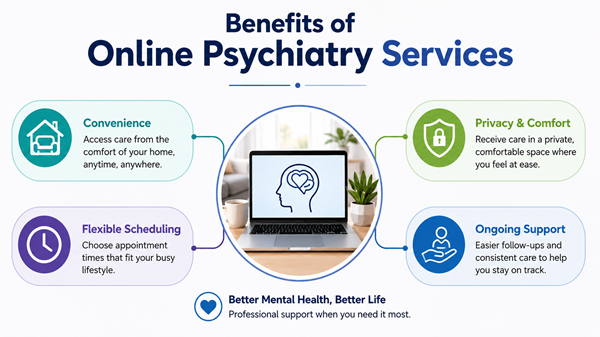 Benefits of Choosing Online Psychiatry